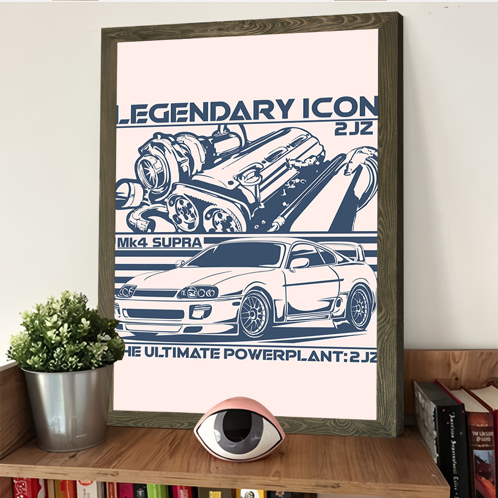 MK4 Spor Araba 2JZ Motor Baskı - Esports Gaming Poster incelemesi ve fiyatı