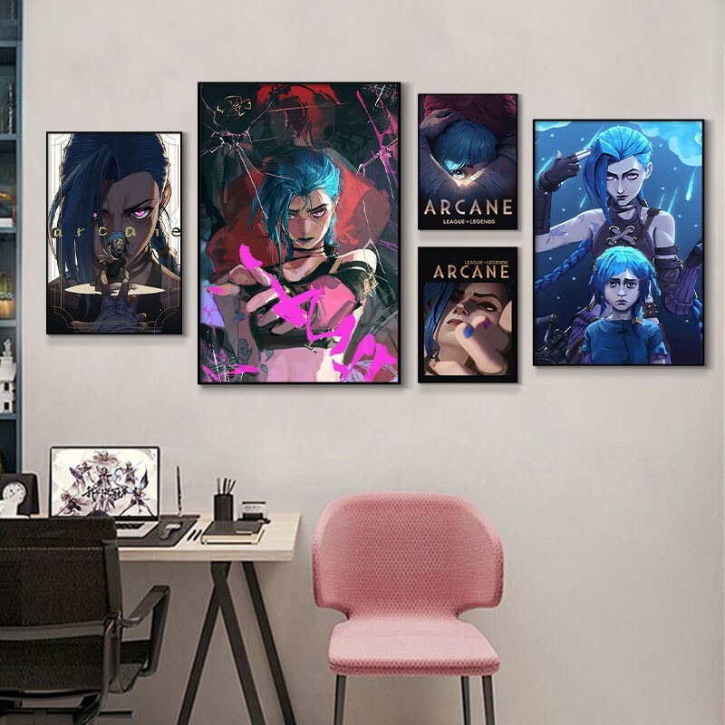 Arcane Jinx Yakın Çekim Poster - Esports Gaming Poster incelemesi ve fiyatı