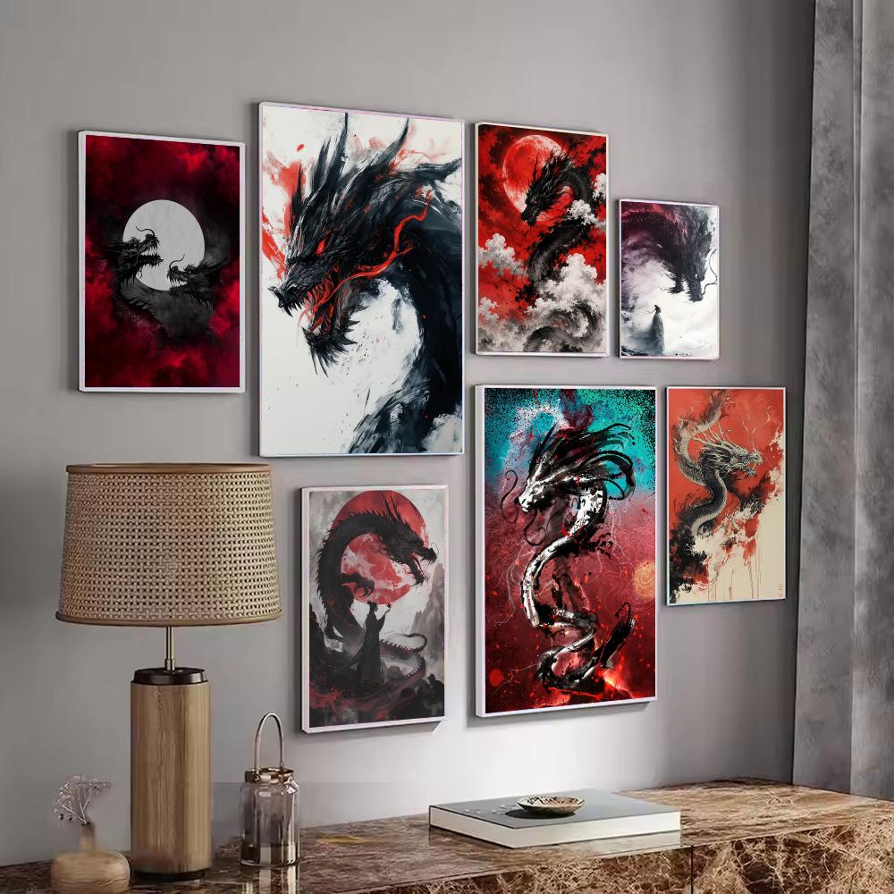 Siyah Ejderha Posteri Su Geçir - Esports Gaming Poster incelemesi ve fiyatı